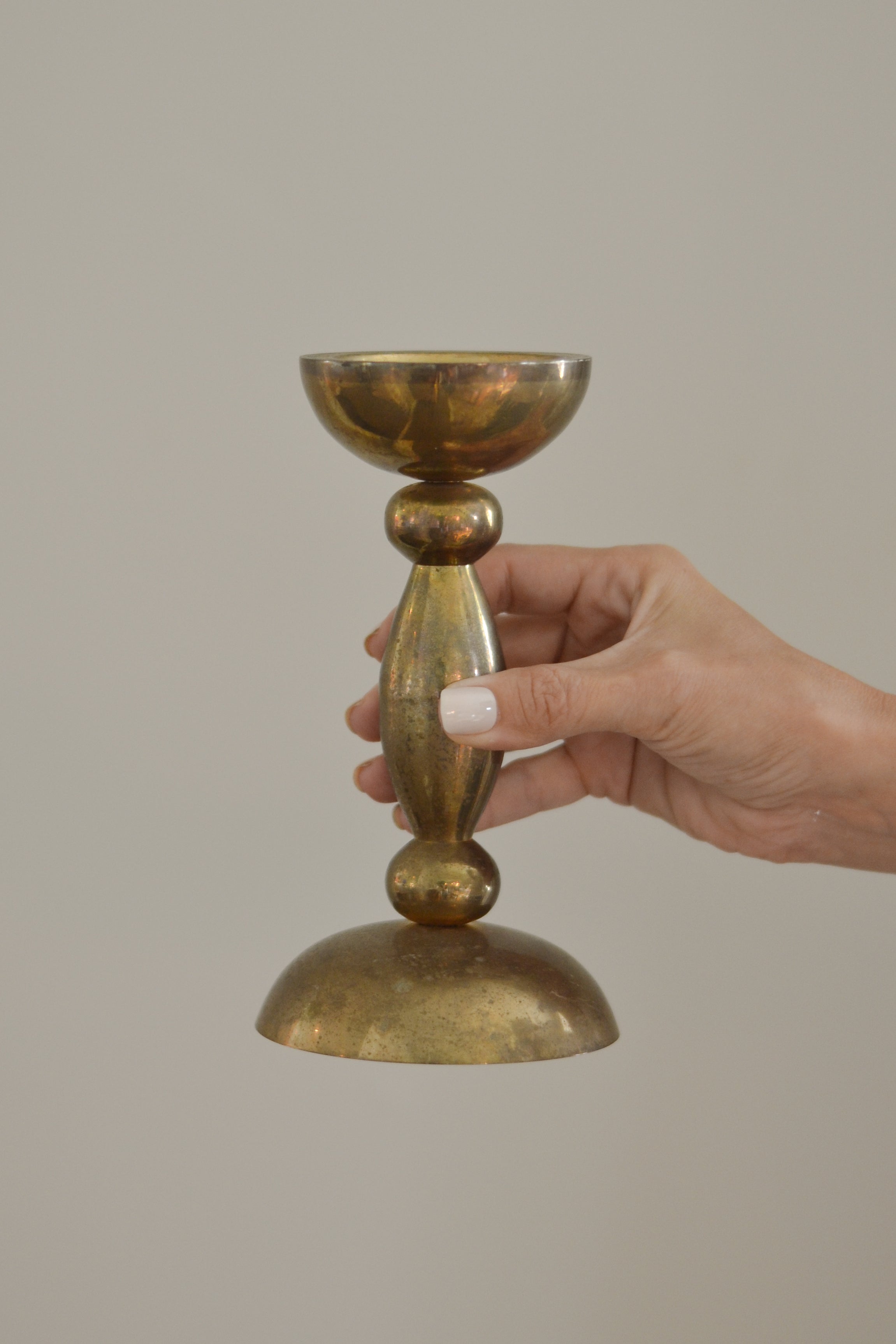 Vintage Brass Taper Candle Holder - Aimee Weaver Designs