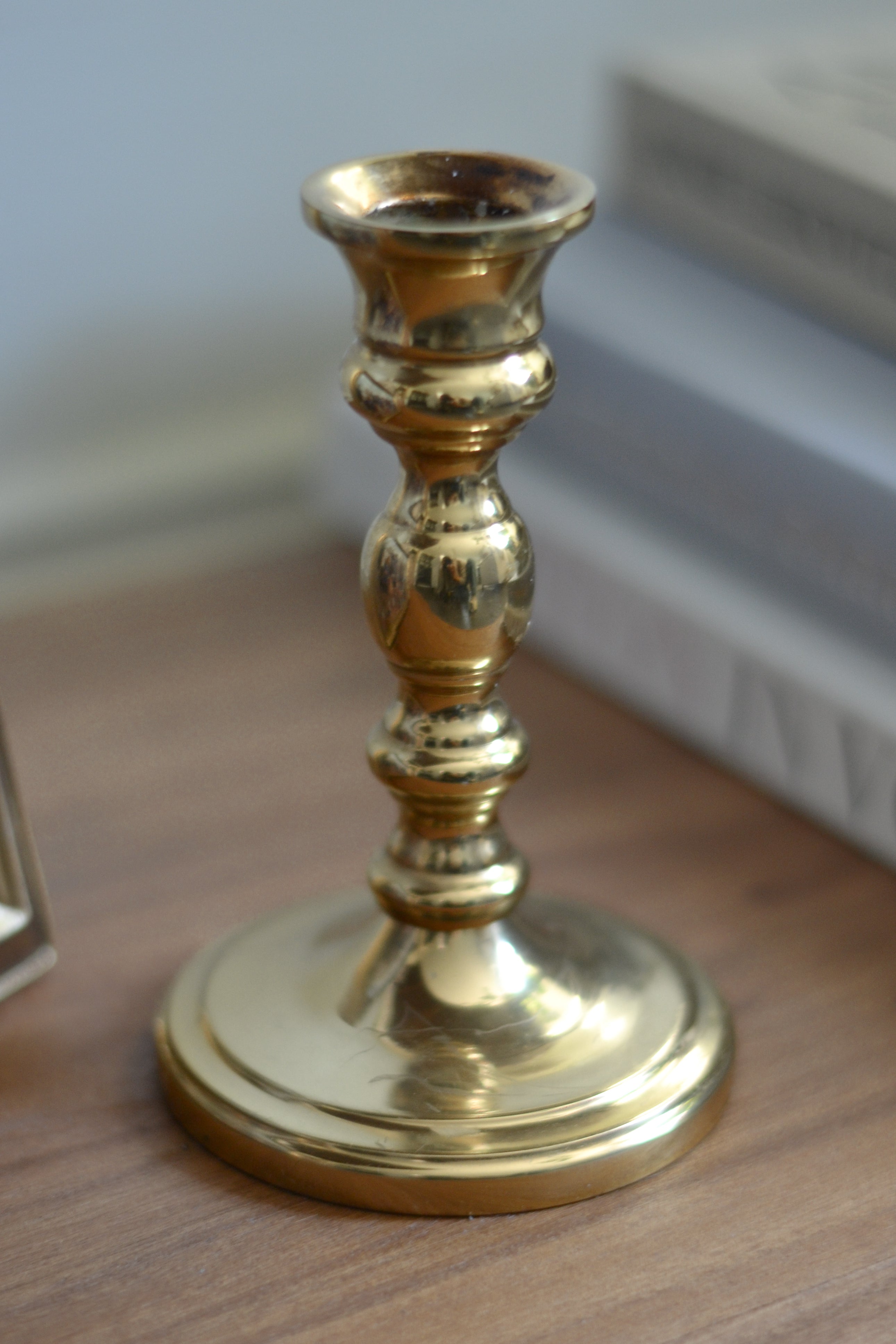 Solid Brass Taper Candle Holder - Aimee Weaver Designs