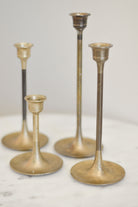 Aged Brass Taper Candle Holders | Set of 5 - Aimee Weaver Designs
