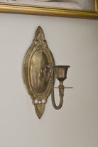 Vintage Brass Taper Candle Sconce - Aimee Weaver Designs