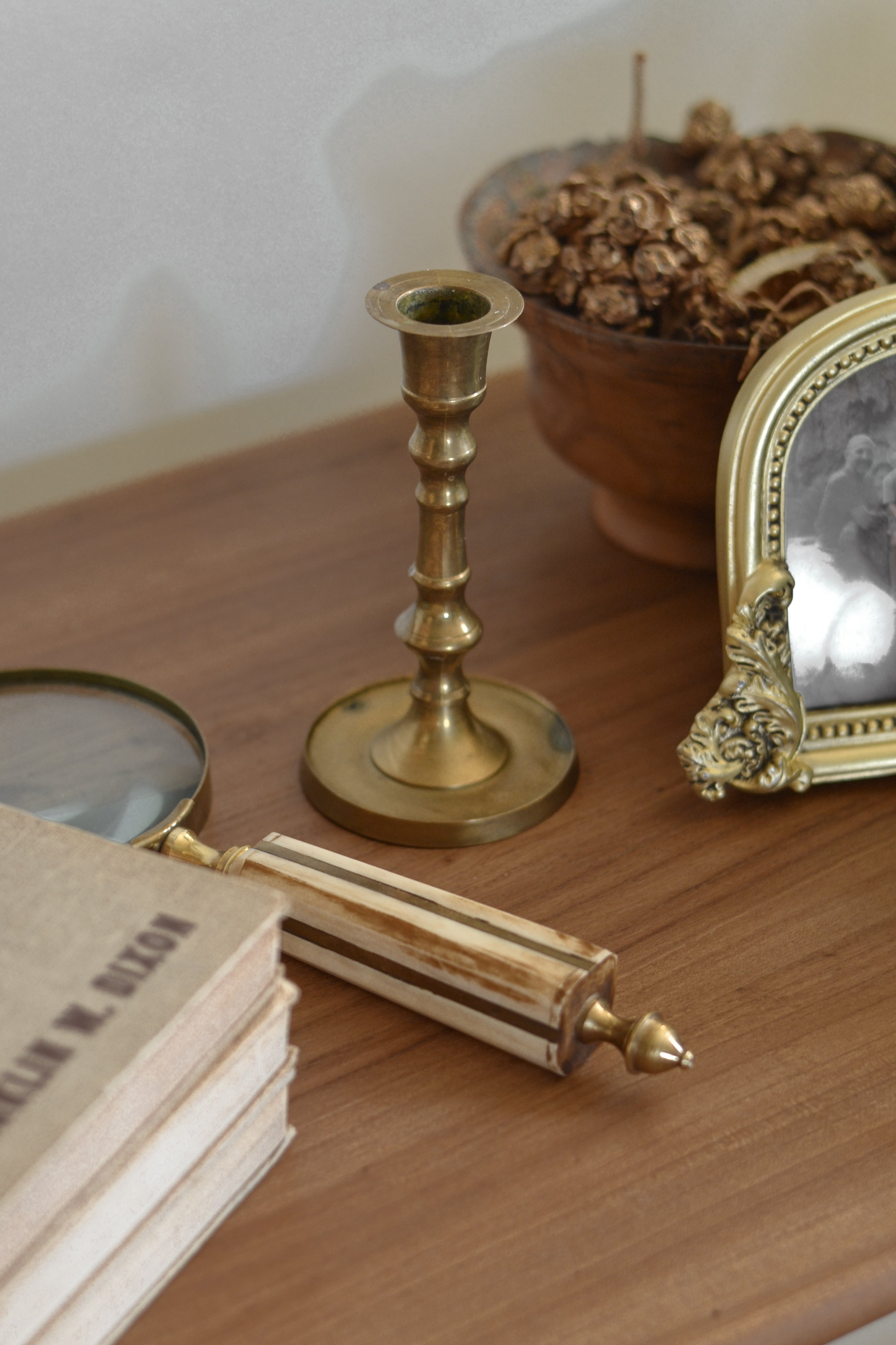Vintage Brass 5" Candle Holder - Aimee Weaver Designs