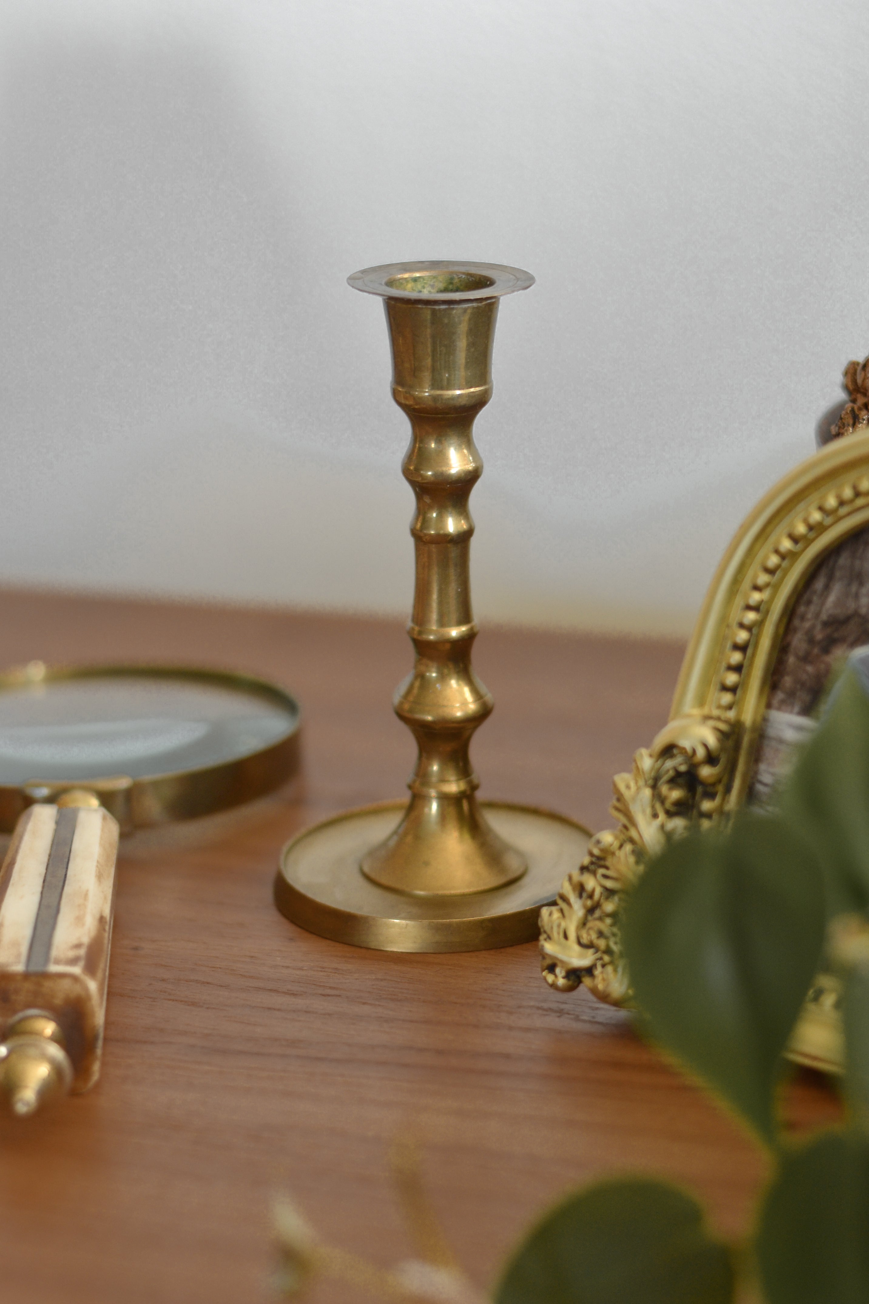Vintage Brass 5" Candle Holder - Aimee Weaver Designs
