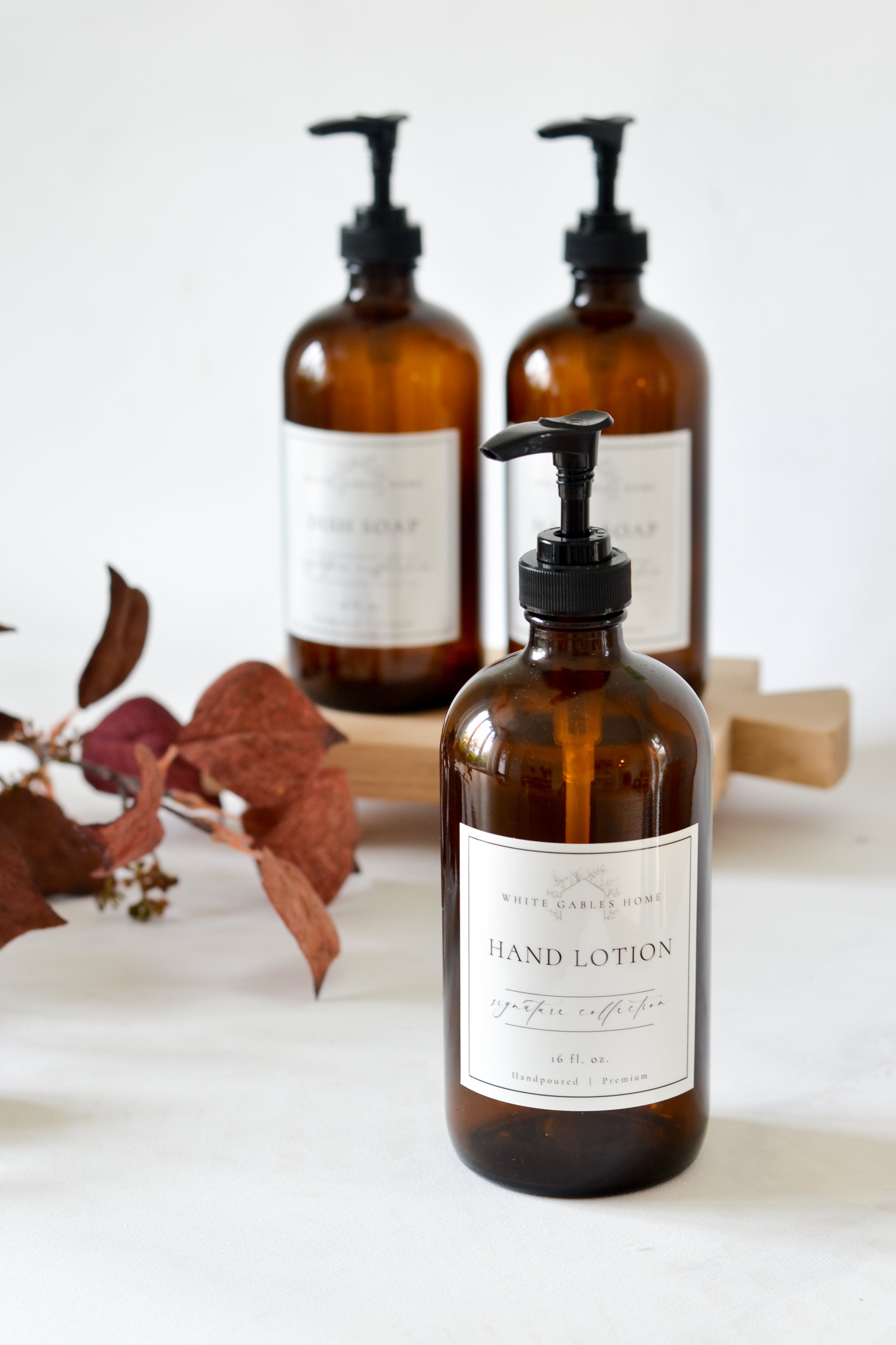 Amber Glass Soap Dispenser - Aimee Weaver Designs