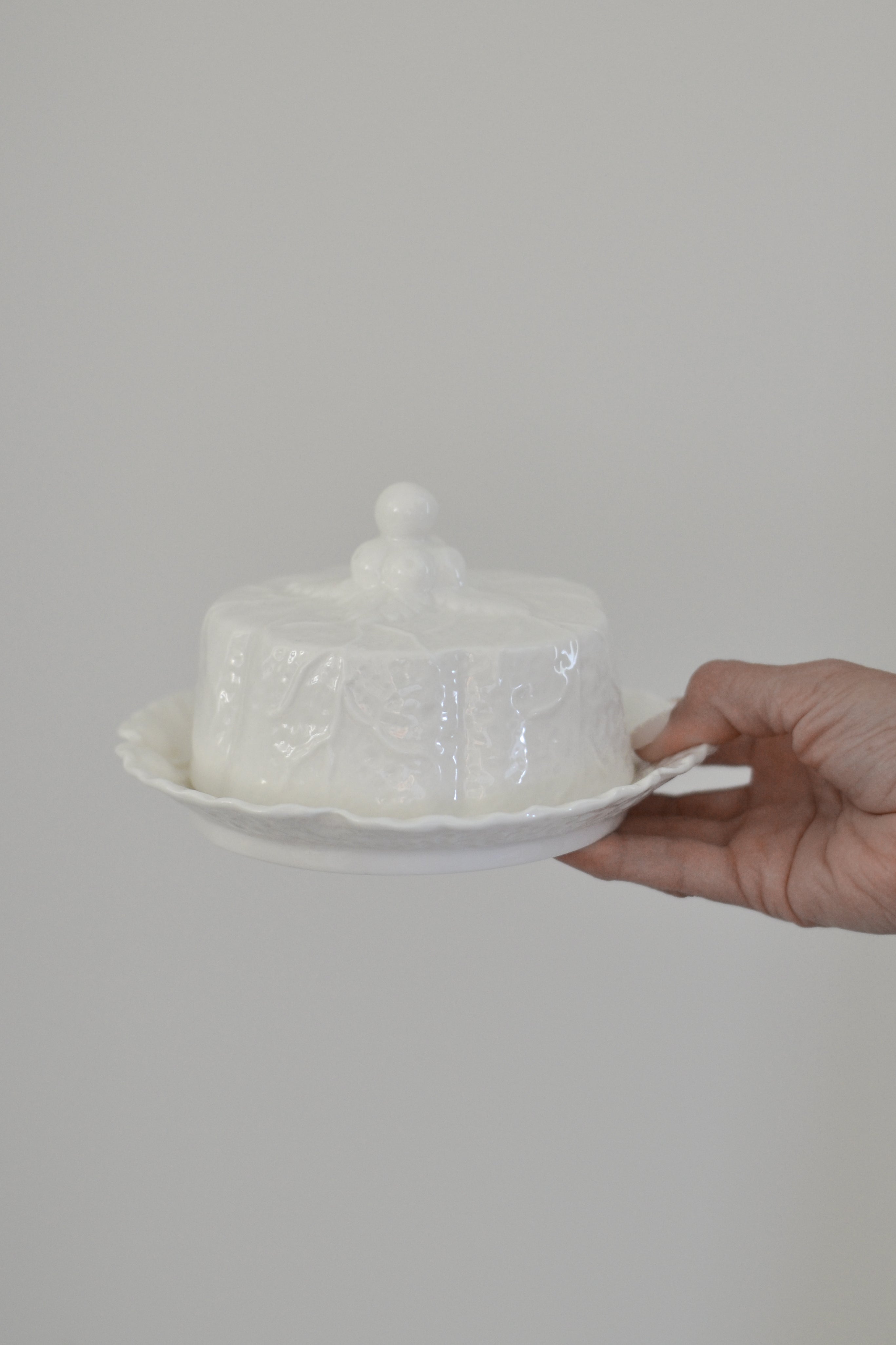White Ceramic Butter Dish - Aimee Weaver Designs