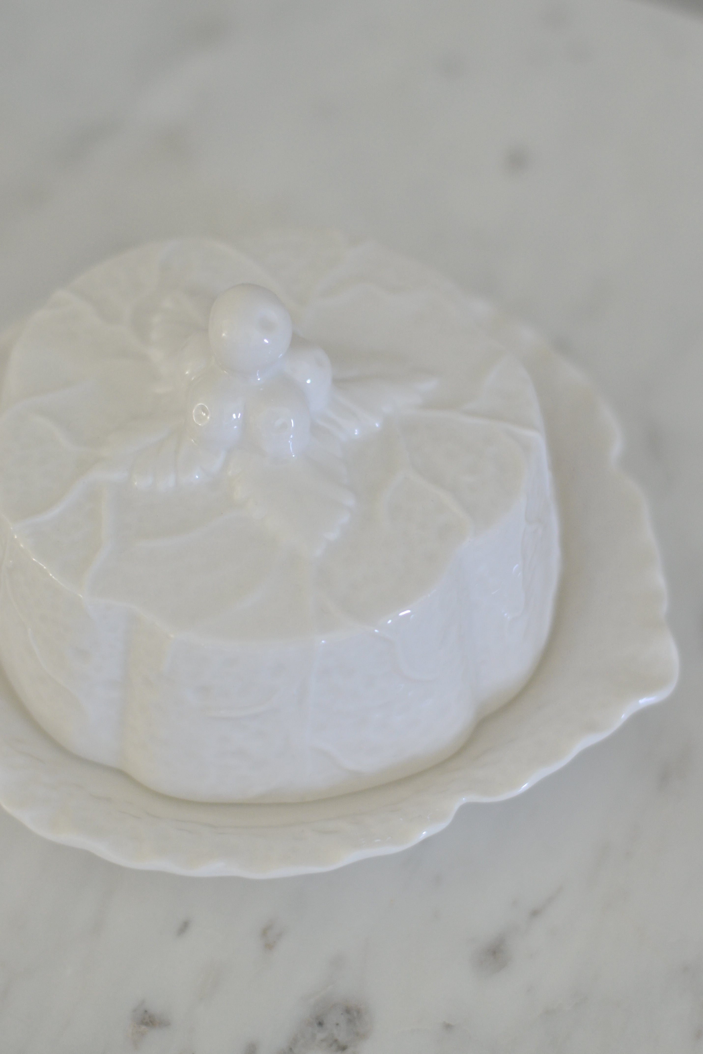 White Ceramic Butter Dish - Aimee Weaver Designs