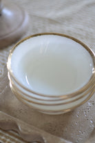 Vintage White & Gold Dessert Dishes | Set of 4 - Aimee Weaver Designs