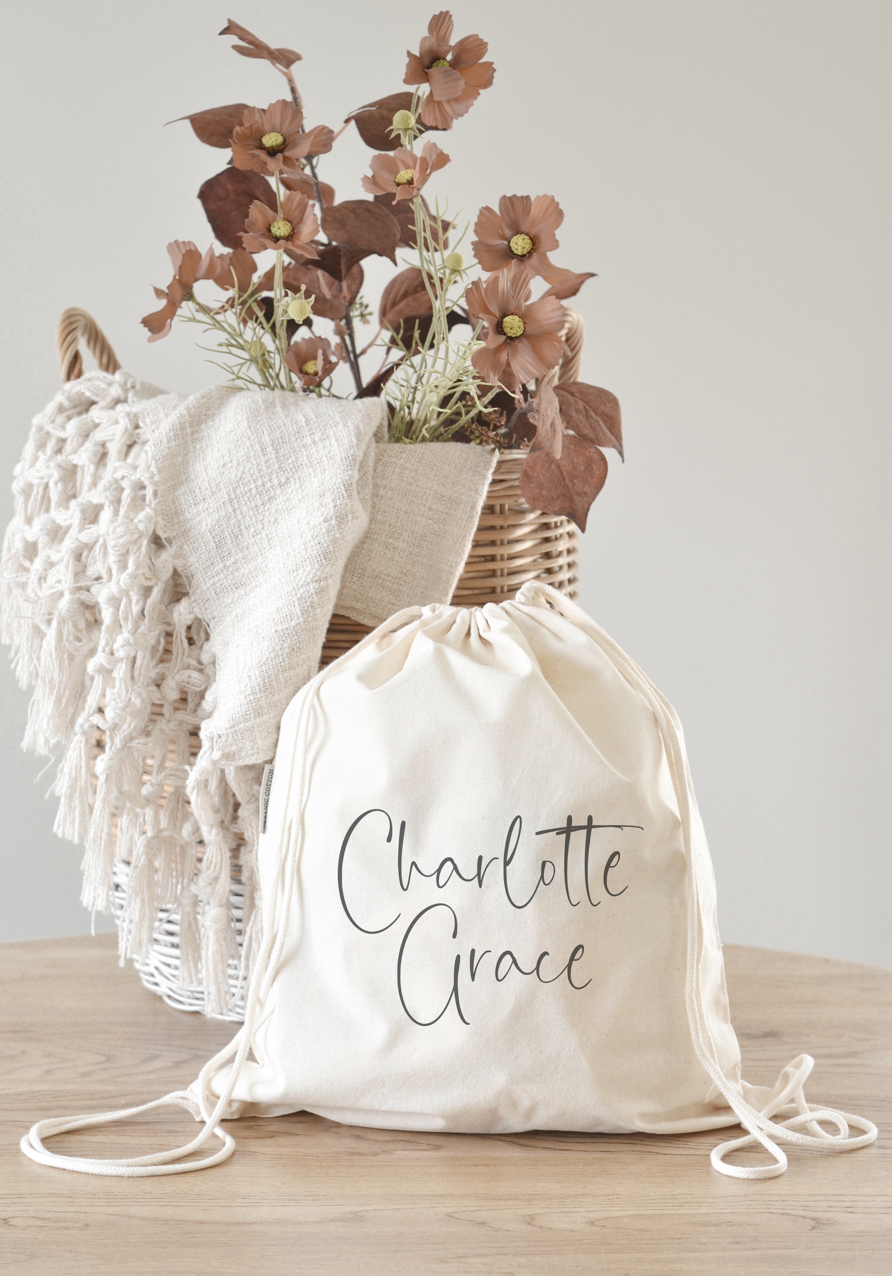 Personalized Drawstring Backpack - Aimee Weaver Designs