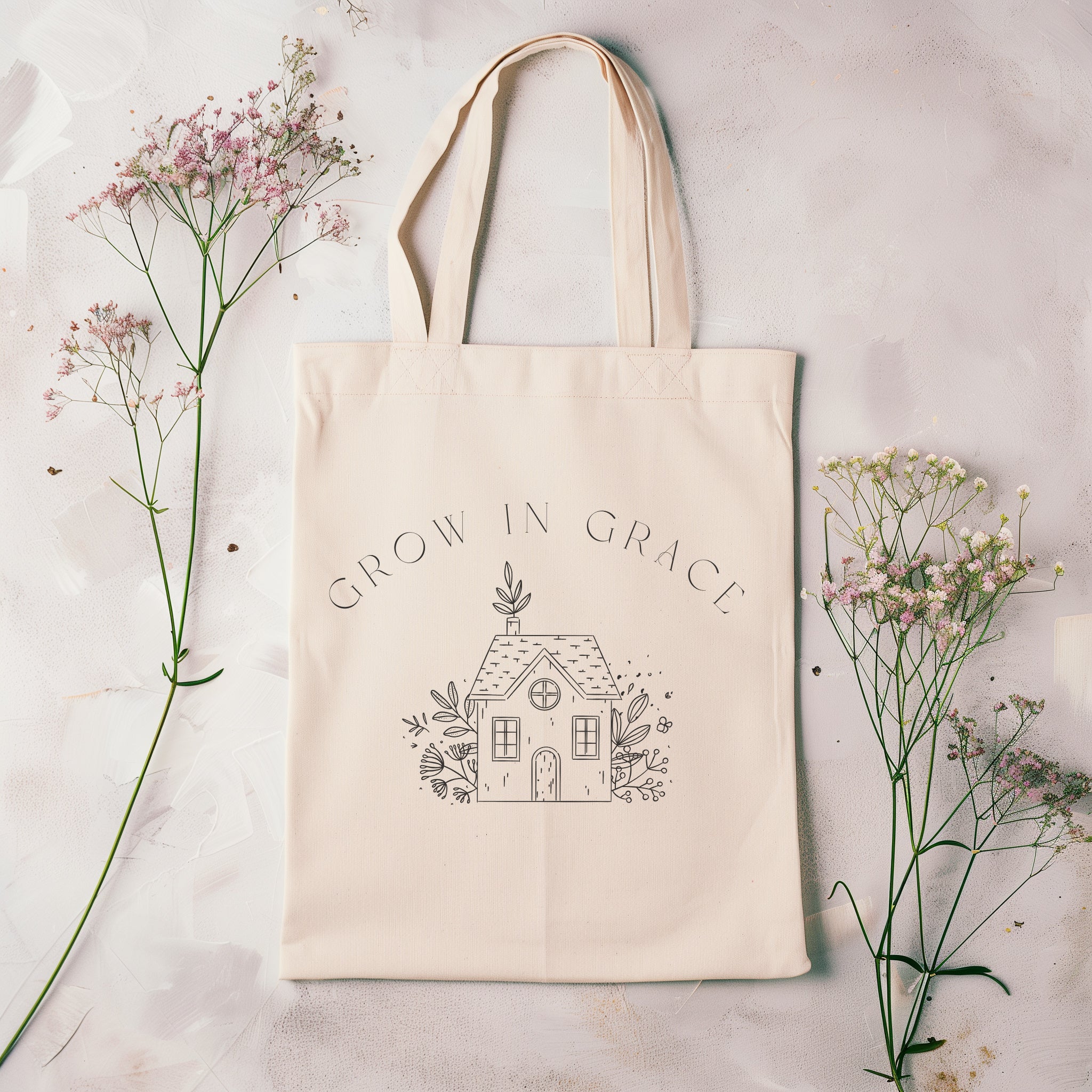 Grow In Grace Tote Bag – White Gables Home