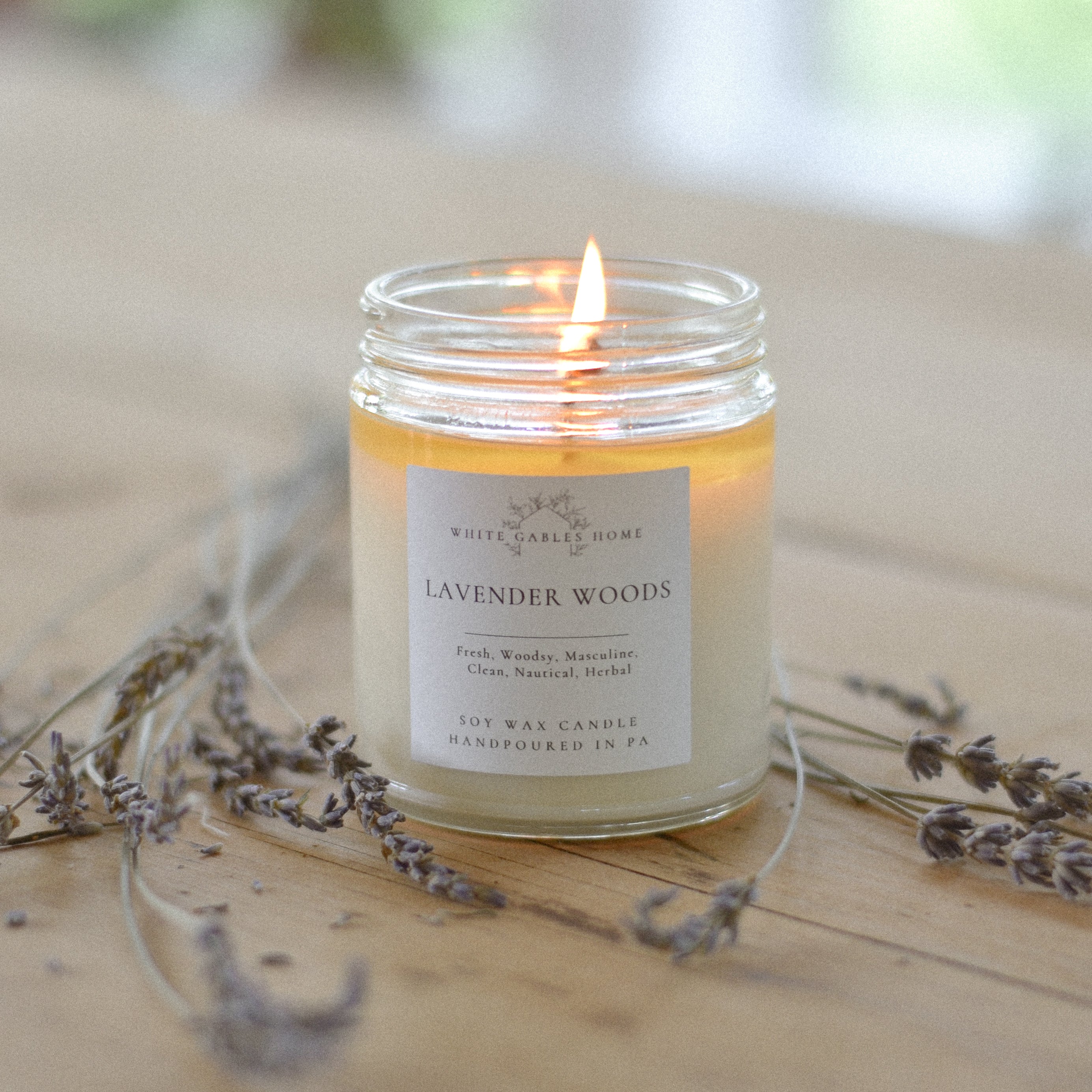 Lavender Woods Candle – White Gables Home