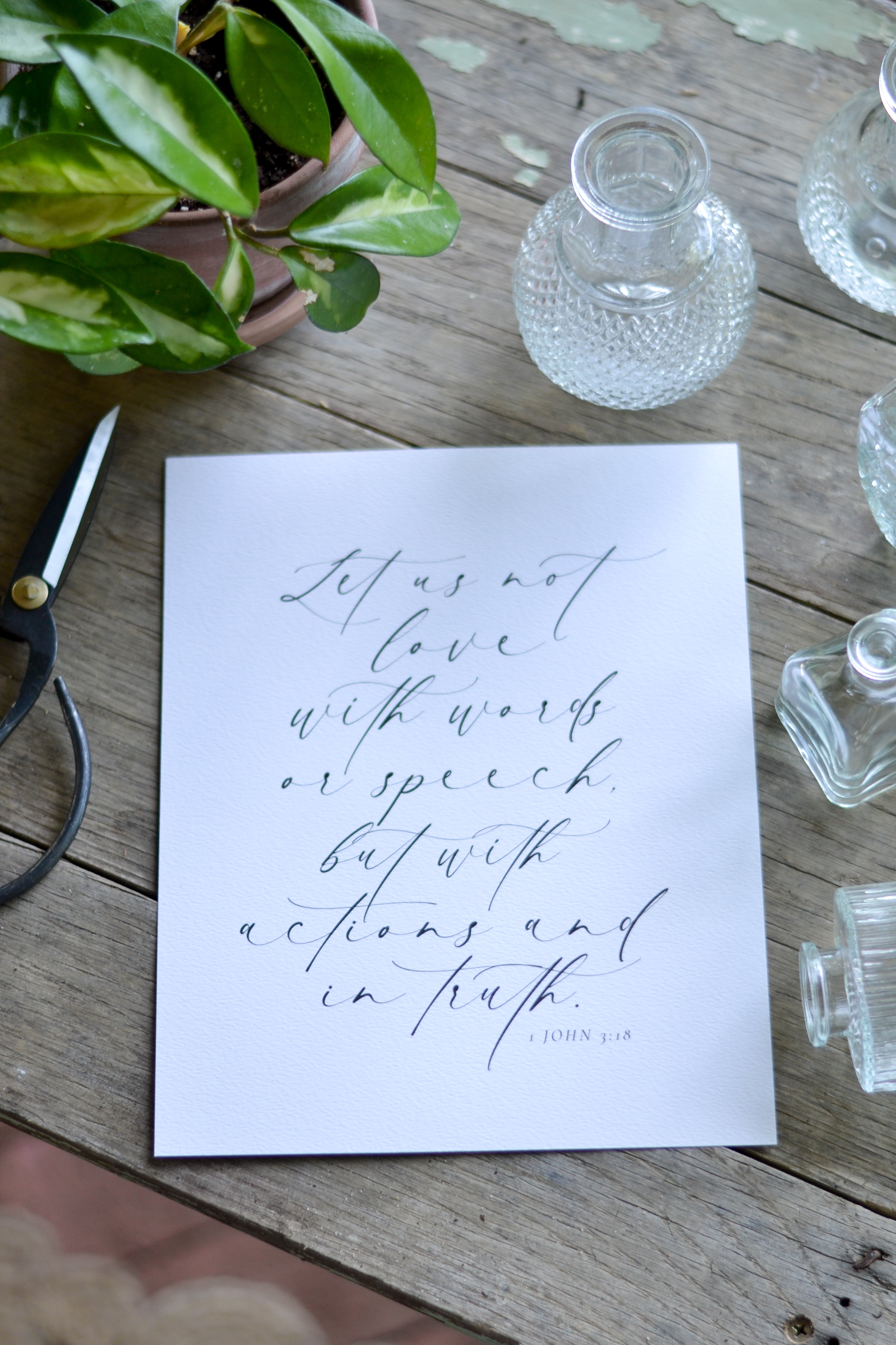 Let Us Not Love With Words Printable - Aimee Weaver Designs