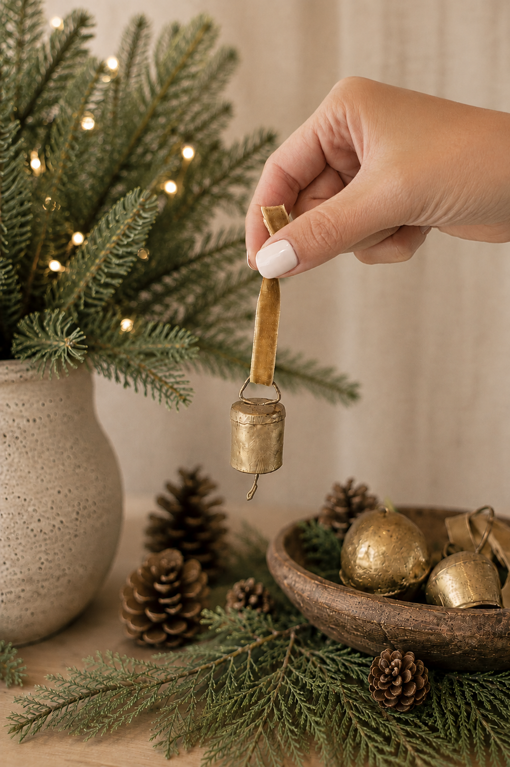 Brass Bell Ornaments | Set of 3 - Aimee Weaver Designs