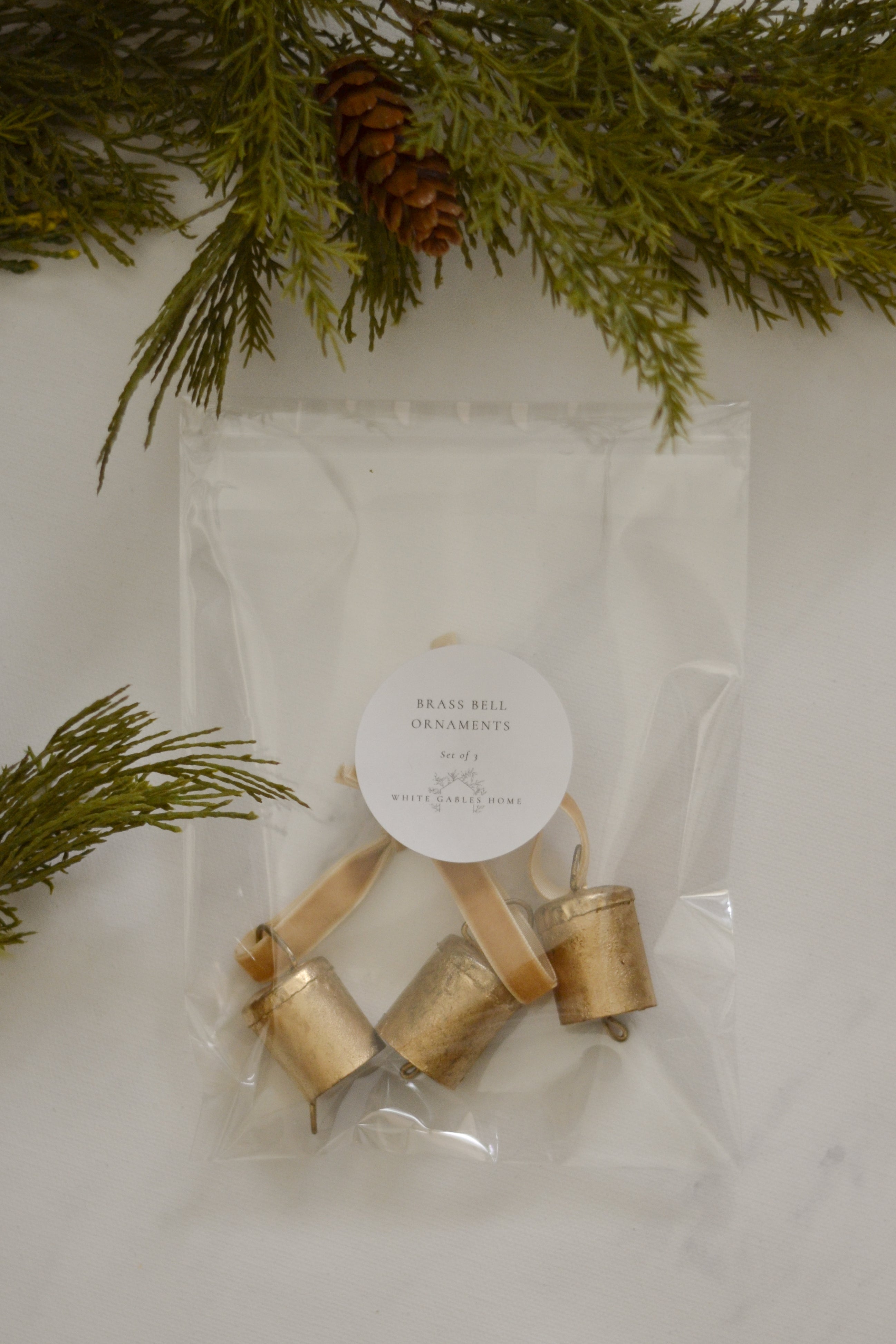 Brass Bell Ornaments | Set of 3 - Aimee Weaver Designs