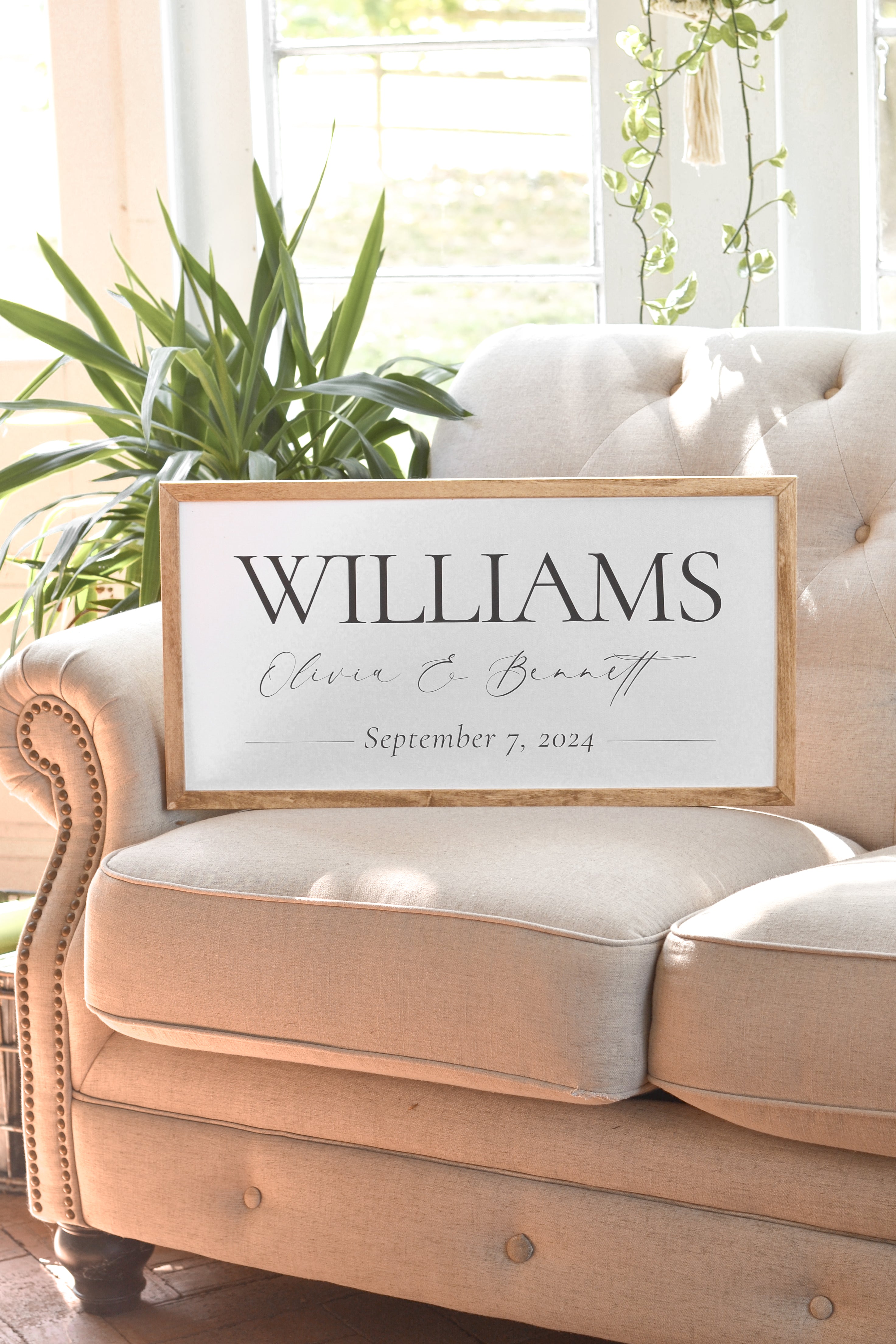 Personalized Wedding Name Sign - Aimee Weaver Designs