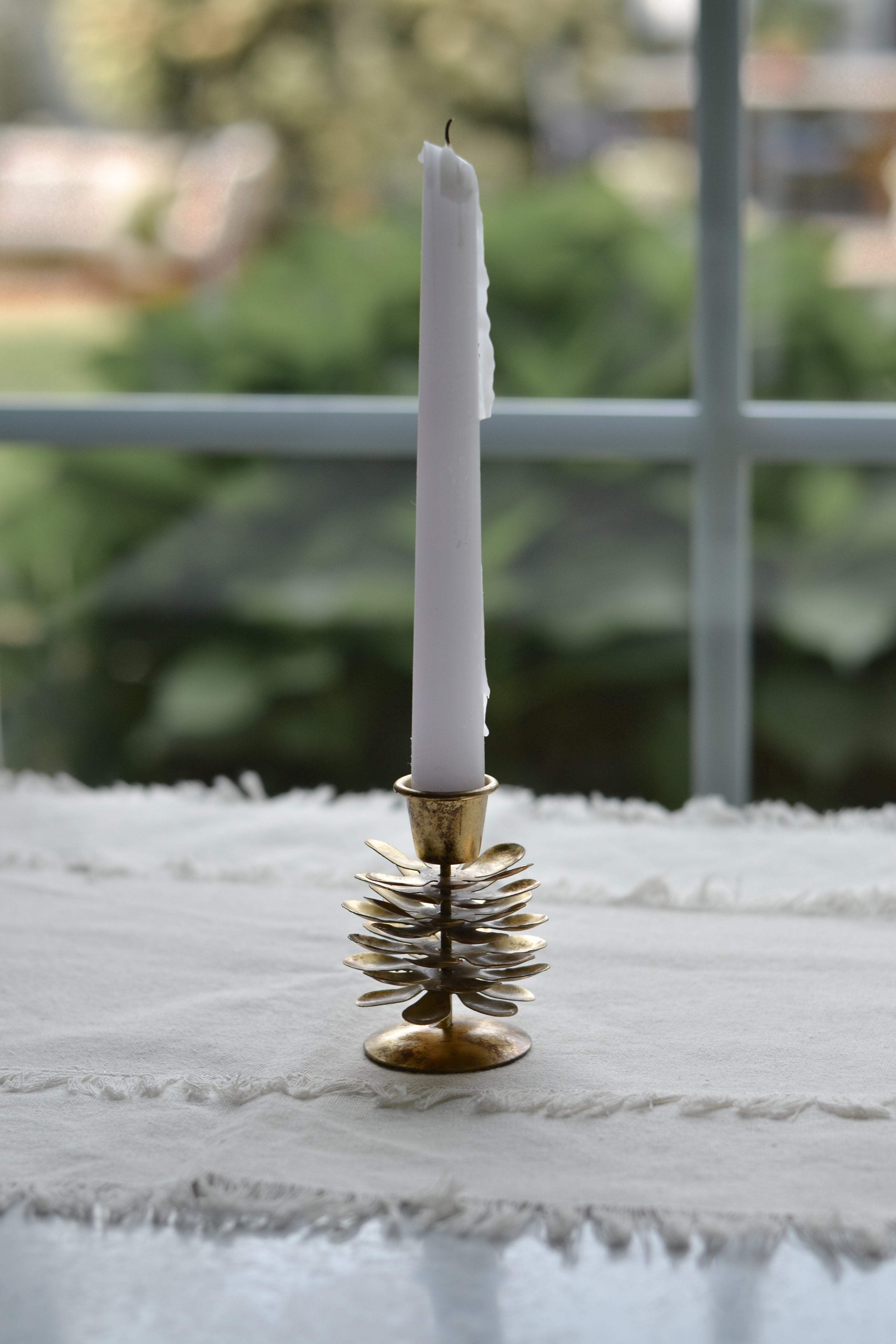 Brass Pinecone Candle Holder - Aimee Weaver Designs
