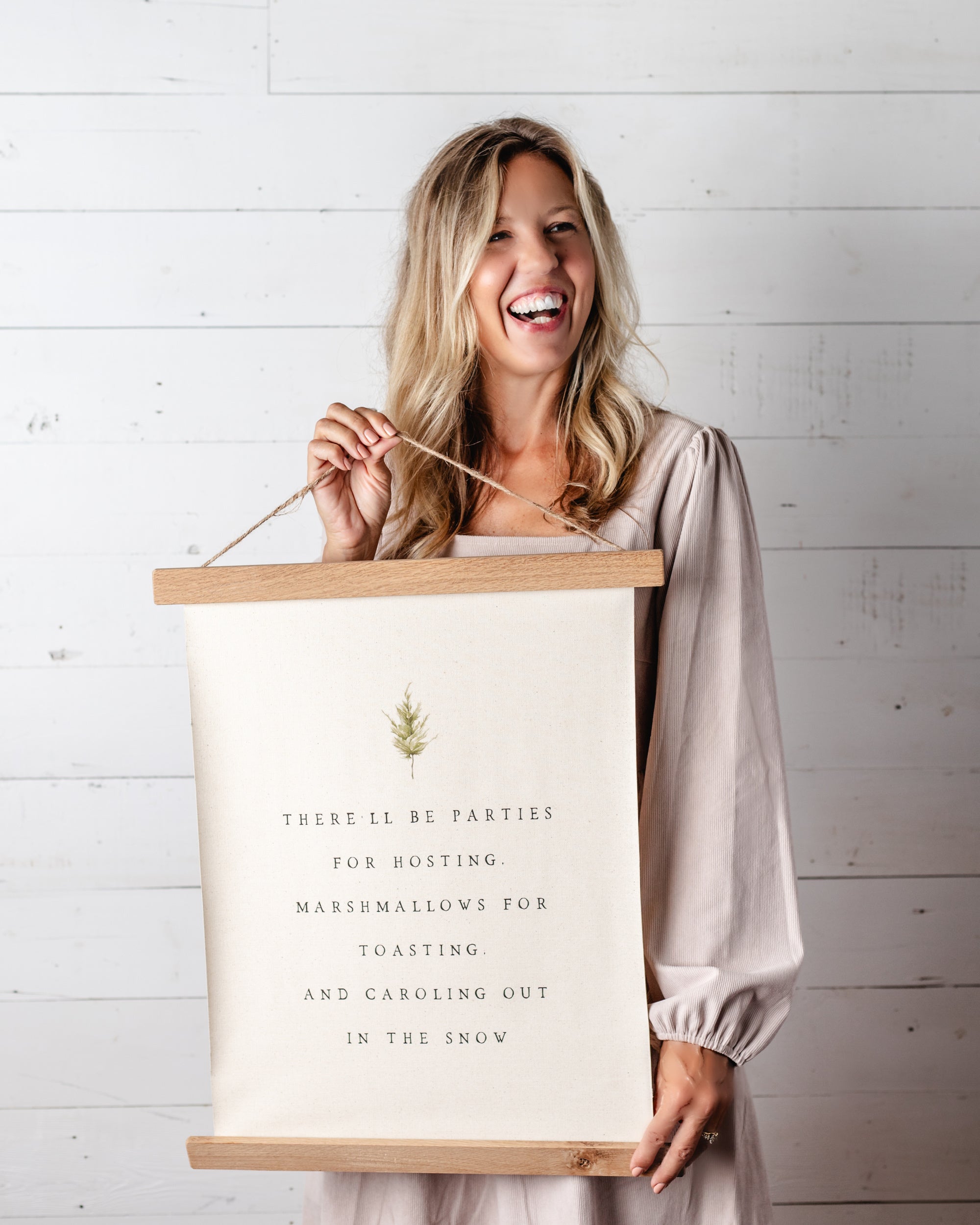 There'll Be Parties For Hosting Canvas Wall Hanging - Aimee Weaver Designs