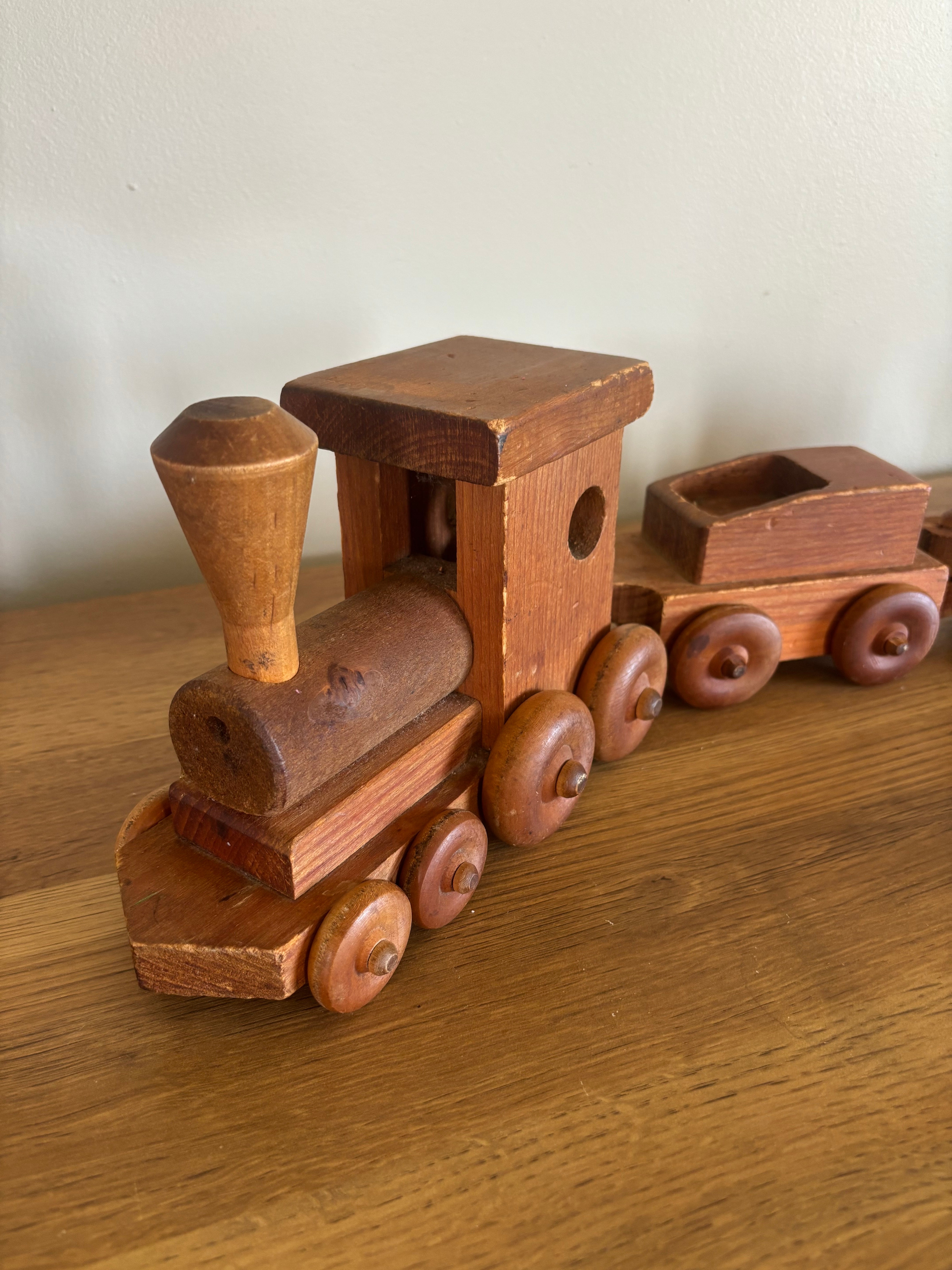 Vintage Wooden Train Set - Aimee Weaver Designs