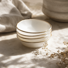 Vintage White & Gold Dessert Dishes | Set of 4 - Aimee Weaver Designs