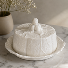 White Ceramic Butter Dish - Aimee Weaver Designs