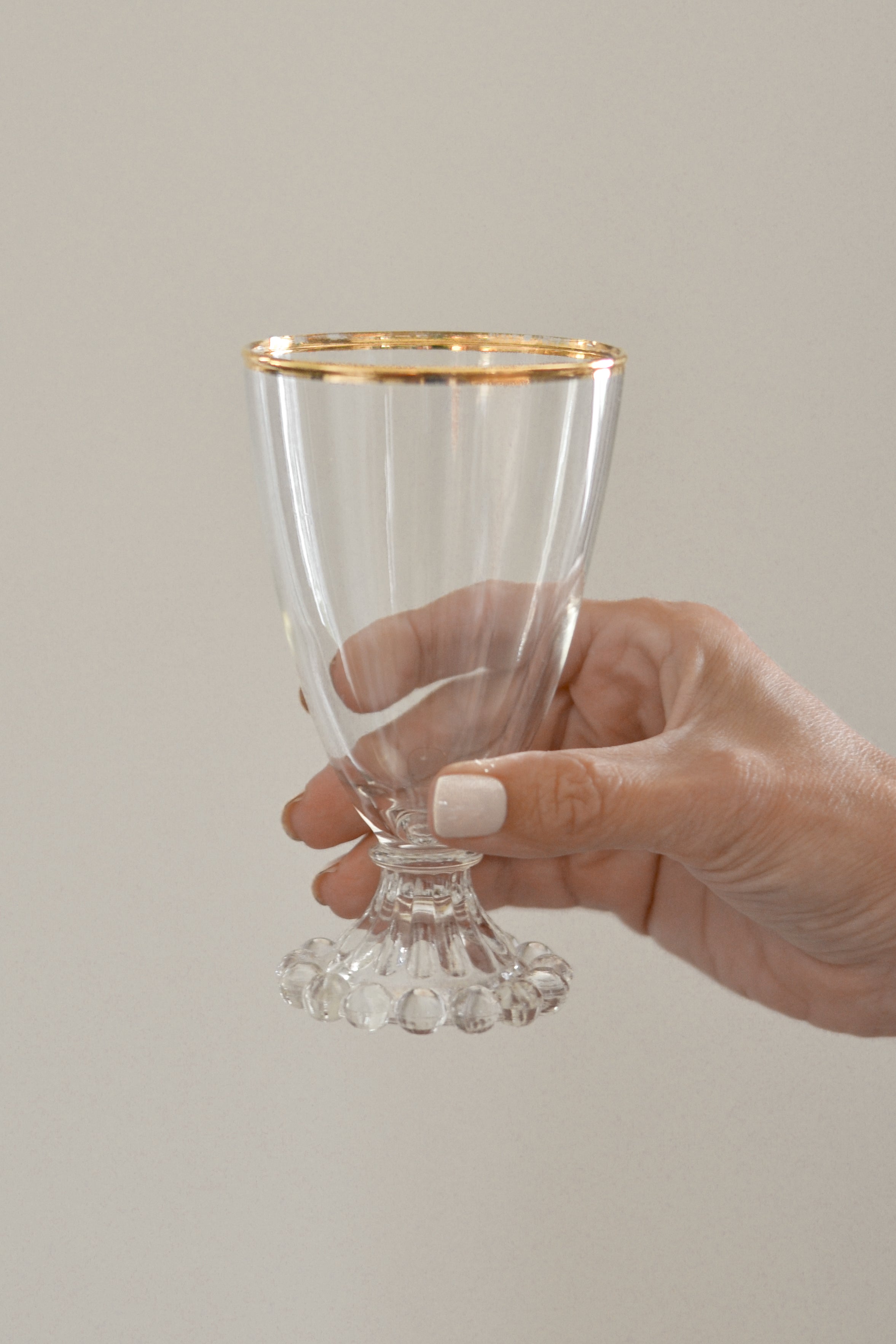 Vintage Gold Rimmed Glasses (set of 6) - Aimee Weaver Designs