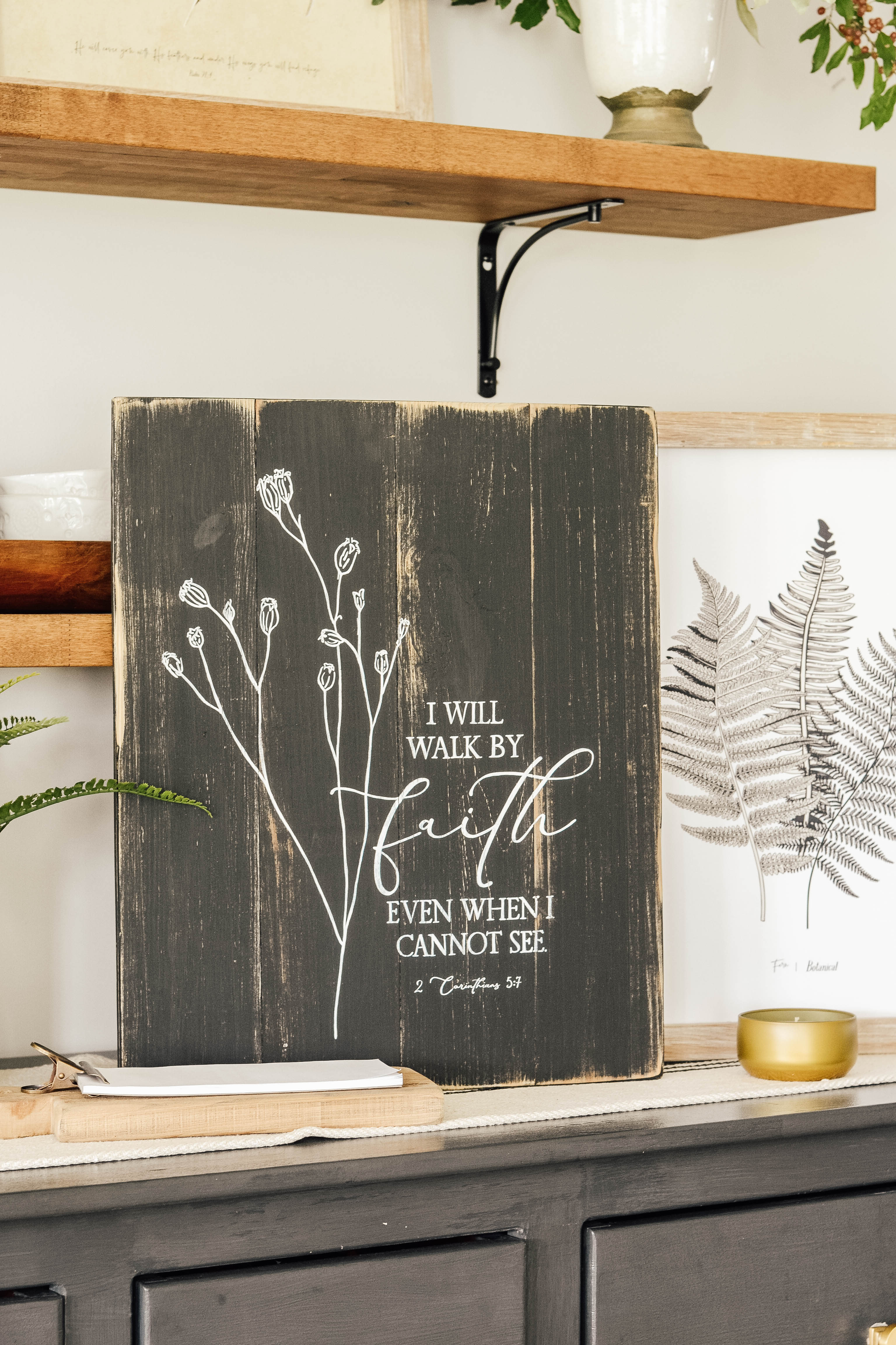 I Will Walk By Faith Sign - Aimee Weaver Designs