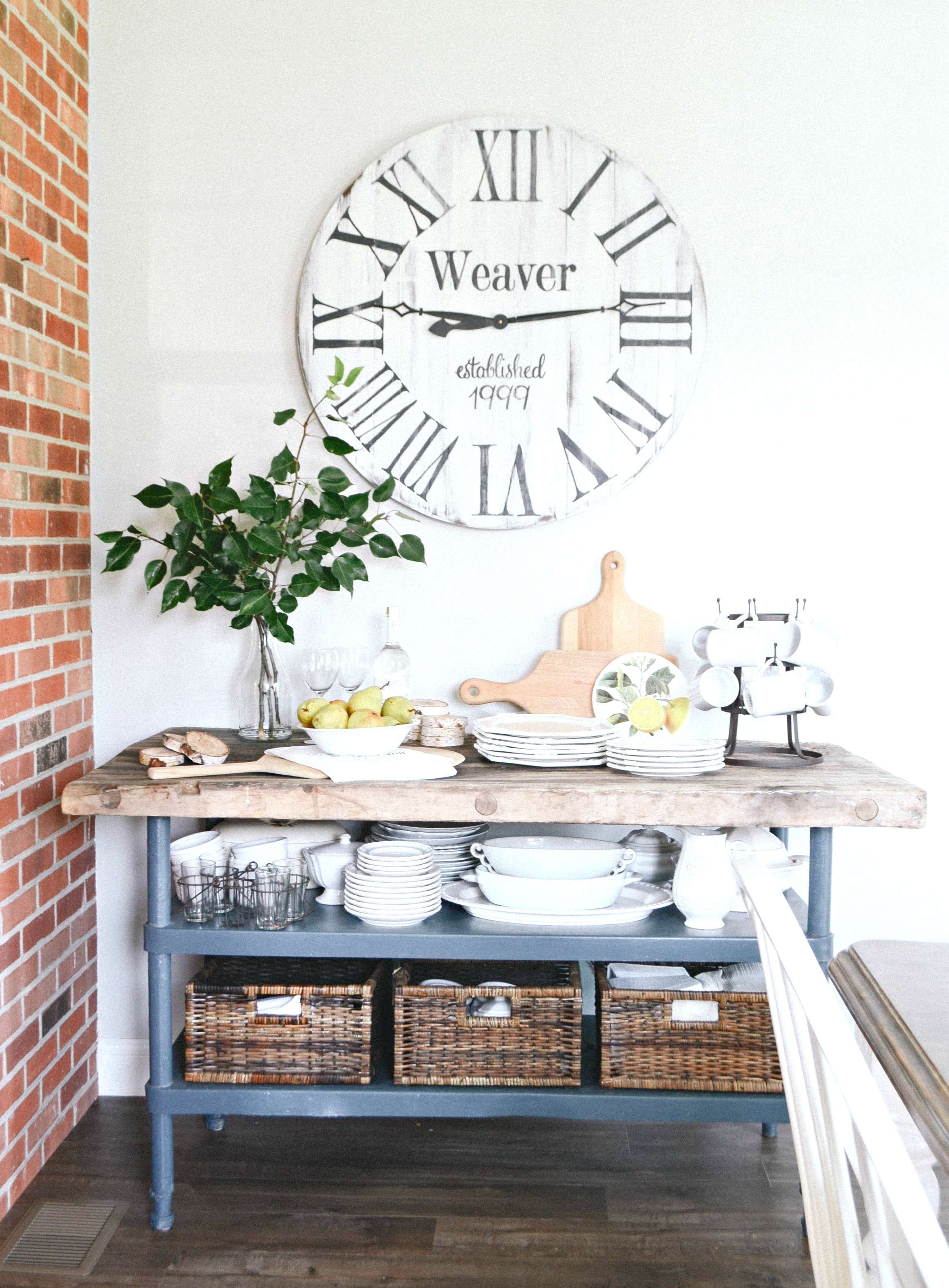 Round Reclaimed Wood Clock - Aimee Weaver Designs